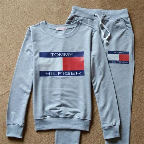 tommy hilfiger sweatsuits|tommy hilfiger women's tracksuit set.